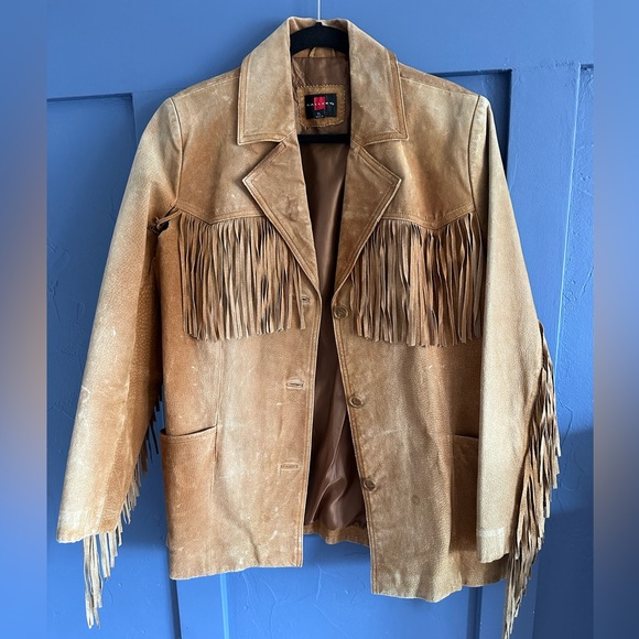 Vintage Suede fringe jacket (DAMAGED) for costume, photo shoots, cos-play, etc - Picture 1 of 14